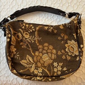 Talbots Tapestry Brown Shoulder Bag